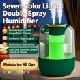 thumbnail image 2 of A Single Unit Air Humidifier with a 74.39oz Large Capacity, Featuring Dual Spray Options. This Usb-Powered Device Includes Ambient And Serves As an Aromatherapy Diffuser to Alleviate Dry Air., 2 of 12