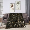 thumbnail image 6 of DouZhe Ultra-Soft Micro Fleece Lightweight Flannel Bed Blanket, Christmas Stars Print Cozy Warm Throw Blankets, 60"x50", 6 of 7