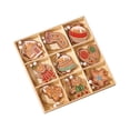 thumbnail image 1 of 18x colgantes de muñecos de madera colgantes de madera de Navidad con cuerda ventana decorativa decoración colgante de vacaciones adornos de de Casa Macarena Rebanadas colgantes, 1 of 8