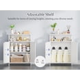 thumbnail image 5 of Bathroom Storage Cabinet, Bathroom Floor Storage Cabinet, Freestanding Bathroom Cabinet with Double Doors and Adjustable Shelves, White 11.8" D x 23.6" W x 33.5" H YYG12W, 5 of 9
