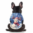 thumbnail image 5 of Snowman Winter Printed Dog Sweatshirt Soft Lightweight Short Sleeve Pet Shirt Comfortable Christmas Outfit for Indoor and Outdoor Activities (Blue,5XL), 5 of 8