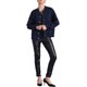 thumbnail image 2 of CHAQUETA BOMBER LIGERA DE MUJER CON CUELLO ALTO Y MANGAS LARGAS, BOTONES, OTOÑO INVIERNO, TALLA M, AZUL PROFUNDO, 2 of 6
