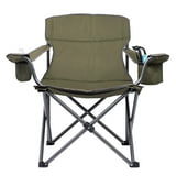 Internet's Best XL Padded Camping Folding Chair with Cooler Bag - Green - Walmart.com