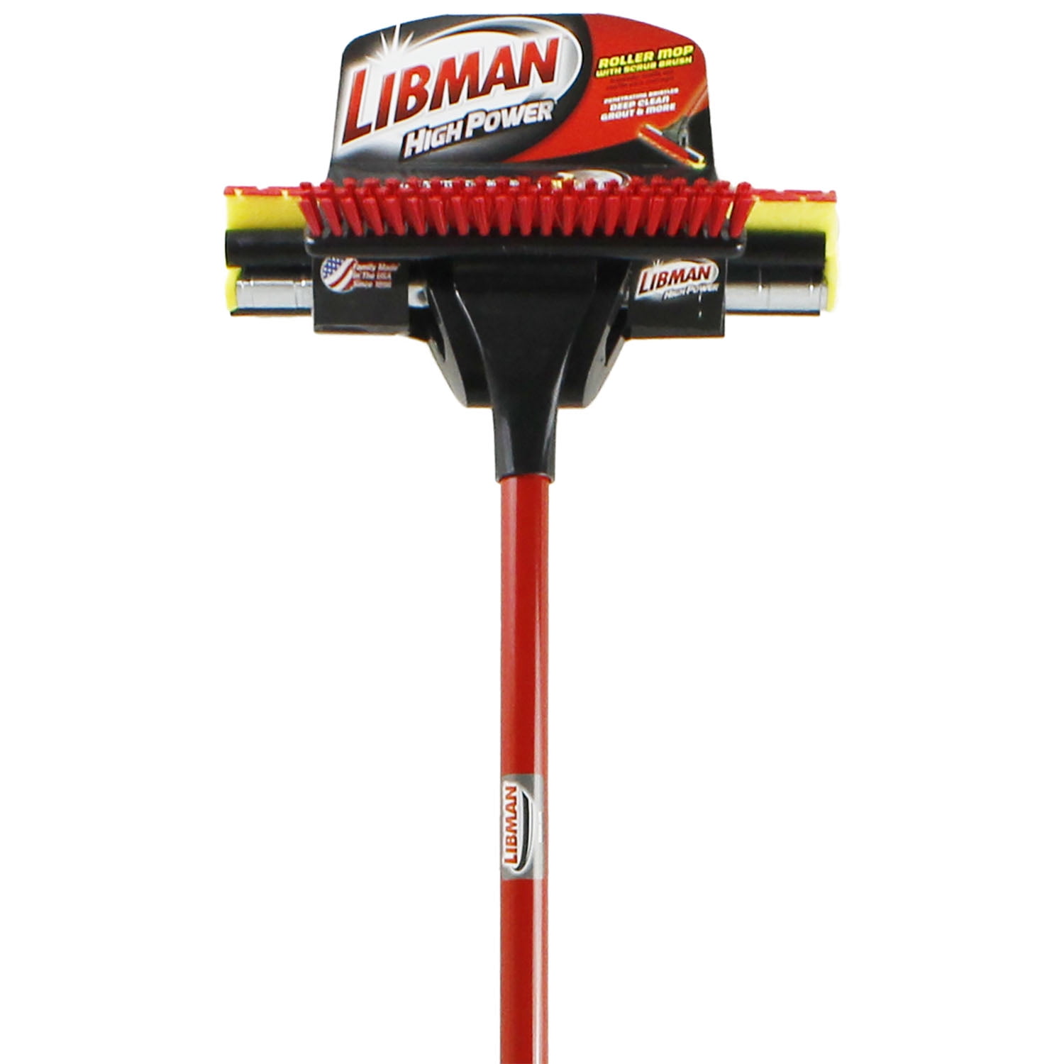 Libman Roller Mop with Scrub Brush Refill 12" Wide sponge 6 pack 