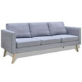 thumbnail image 2 of vidaXL Sofa Set 2-Seater and 3-Seater Fabric Lounge Seat Dark Gray/Light Gray, 2 of 3