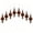 #06, variant on Rustic Woodland Christmas Ornaments, 9 Piece Wooden Finish Hanging Set, for Holiday Tree Fireplace Mantel Decorating, Brown Wooden Finish