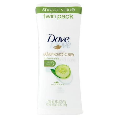 Essential Damage Care - Dove Advanced Care Cool Essentials Antiperspirant Deodorant 2.6 oz, Twin Pack