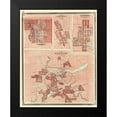 thumbnail image 2 of Baskin 12x14 Black Modern Framed Museum Art Print Titled - Elkhart, Goshen, Argos, Bourbon Indiana, 2 of 5