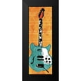 thumbnail image 2 of Rodriquez Jr, Enrique 11x24 Black Modern Framed Museum Art Print Titled - Aztec Guitar, 2 of 5