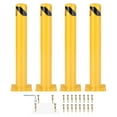 thumbnail image 1 of Yeshouse Bolardo de seguridad de acero resistente, disponible en 91,4 cm, 107,6 cm y 122 cm, color amarillo visible, base sellada y poste inoxidable, ideal para almacenes y estacionamientos, 1 of 7