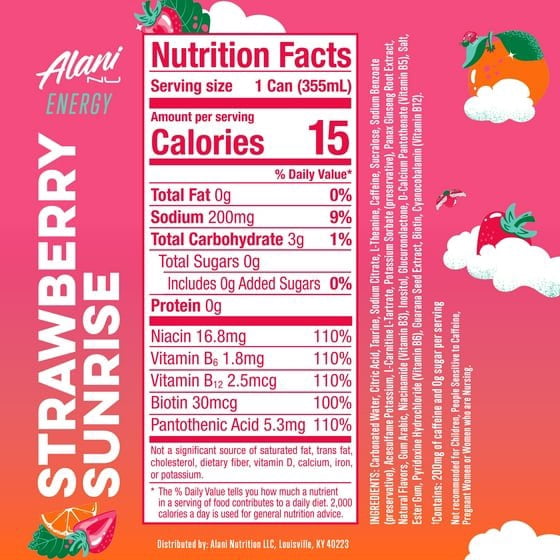 Alani Nu Limited Special Edition Variety Pack – Cotton Candy & Strawberry Sunrise, 12 fl oz (8 Cans)