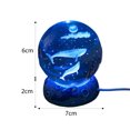 thumbnail image 1 of Crystal Ball Night Light 3D Carving Craft Ornament USB Plug-in (Ballena de aguas profundas) Ndcxsfigh Para estrenar, 1 of 5