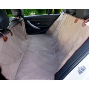 InSassy Deluxe Suede Quilted Waterproof Hammock Car Seat Cover (Compact/Mid - 54"W x 58"L, Deluxe - Camel)