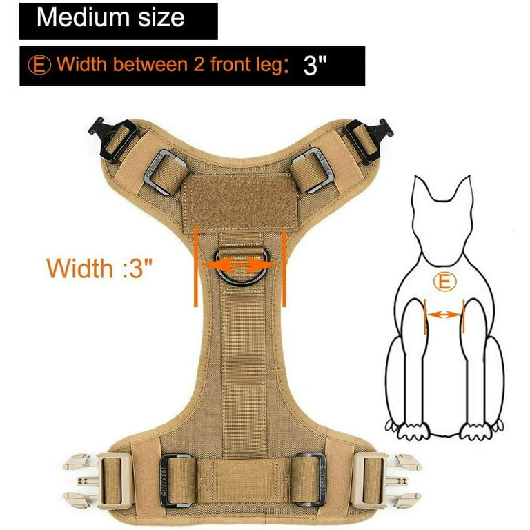PETLAVISH™ Tactical Large Dog Harness w/ Handle: NO-PULL, Adjustable, -  EliteDealsOutlet