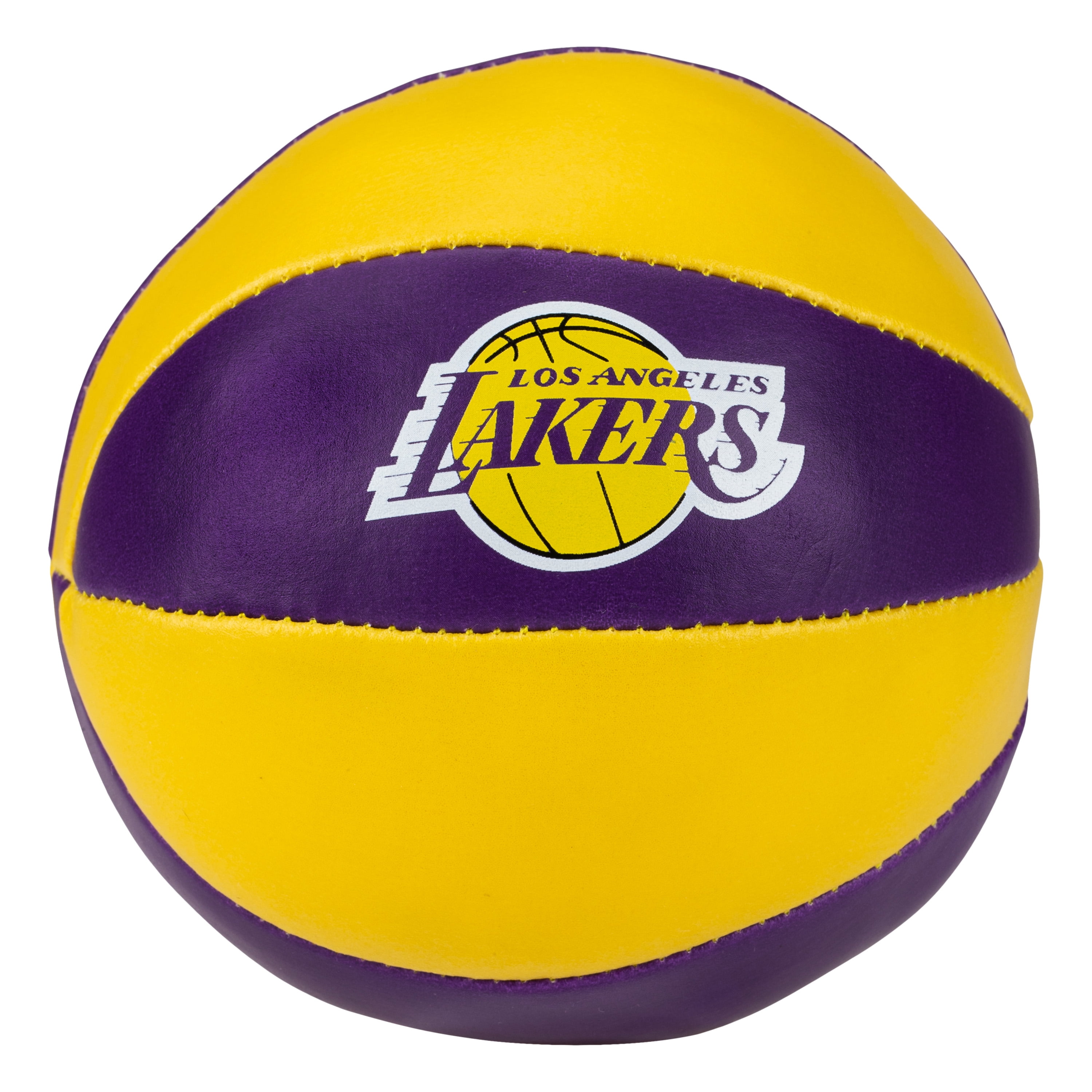 Franklin Sports NBA Los Angeles Lakers Toy Basketballs - 2 Pack of Kids Soft Mini Basketballs for Over the Door + Indoor Hoops - NBA Fan Shop Kids Soft Toy Basketballs - (2) Mini Balls Included
