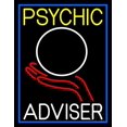 thumbnail image 1 of Psychic Adviser Crystal Logo LED Neon Sign 19" Tall x 15" Wide - inches Black Square Cut Acrylic Backing, with Dimmer - Bright and Premium built indoor LED Neon Sign for Storefront., 1 of 7