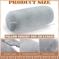thumbnail image 3 of Neck Roll Pillowcases with Zipper, Round Pillowcase 5.9x15.7Inches Cylindrical Pillow Cushion for Bedroom, Living Room, Sofa,Solid Color, Khaki, 3 of 8