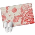 thumbnail image 2 of Vintage Starfish Washable Small Entryway Area Rugs 2'x3', Coral Seahorse Shell Low Pile Throw Rug Non-Slip Sturdy Edge Binding Carpet for Front Door Floor Room Entry, 2 of 9