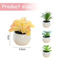 thumbnail image 2 of 4pcs Medium Round Plastic Pots Simulation Succulents Bonsai Creative Small Ornaments Simulation Flower Pot Planting, 2 of 5