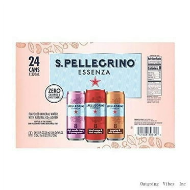 Essenza Variety - Dark Morello Cherry  Pomegranate With Tangerine  Wild Strawberry  Blood Orange  Black Raspberry 24/11.15 Oz Cans. (1 - Pack)