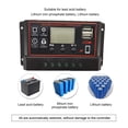 thumbnail image 5 of 10-100A Solar Controller PWM Smart Automatic Charging Switch Regulator Controller Universal USB 5V Charging LCD Display ,Widely Use, 5 of 6