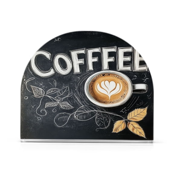 WOBOGO Coffee Time Clear Acrylic Napkin Holder Kitchen Tissue Face Towel Cocktail Rack Bar Restaurant Dinner Paper Dispenser