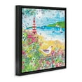 thumbnail image 2 of Summer Whimsy Seaside Black Floating Frame Canvas Art, 18 x 18, Made In USA, 2 of 8