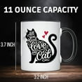 thumbnail image 2 of All You Need Is Love And A Cat Mug, Cute Cat Lover Coffee Mug, For Cat Owners, Black Handle and Rim 11 Ounce Cup - 11 Oz. Coffee Mug - CCMUG11537, 2 of 6
