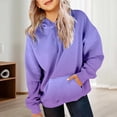 thumbnail image 4 of SonxaHe Toddler Girls Hooded Sweatshirts Gradient Long Sleeve Oversized Fashion Casual Clothes with Pockets Purple,Sized 3-4, 4 of 6