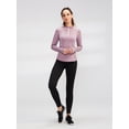 thumbnail image 3 of Sonbest Women Autumn Zipper Long Sleeve Sports Fitness Yoga Training Quick-Drying Clothes T-Shirt Sweater Tops, 3 of 11