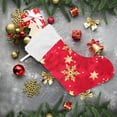 thumbnail image 2 of SKYSONIC Christmas Stocking Personalized Christmas Snowflake Large Candy Stocking Hanging Gift Xmas Stockings Decoration 1 PC for Family Holiday Party Ornaments Decor Fireplace, 2 of 7