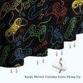 thumbnail image 6 of Colorful Games Sign Black Pattern Shower Curtain 36"x72" ,Bathroom Decorative Shower Curtains Set with 12 Hooks,Modern Waterproof Washable Shower Curtain, 6 of 6