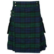 FAVIPT Mens Kilt Scottish Tartan Kilt 2023,Irish Plaid Kilt for Men and Women Scottish St Patrick's Green Pleated Skirts High Waisted Tartan Skirt Casual Kilt