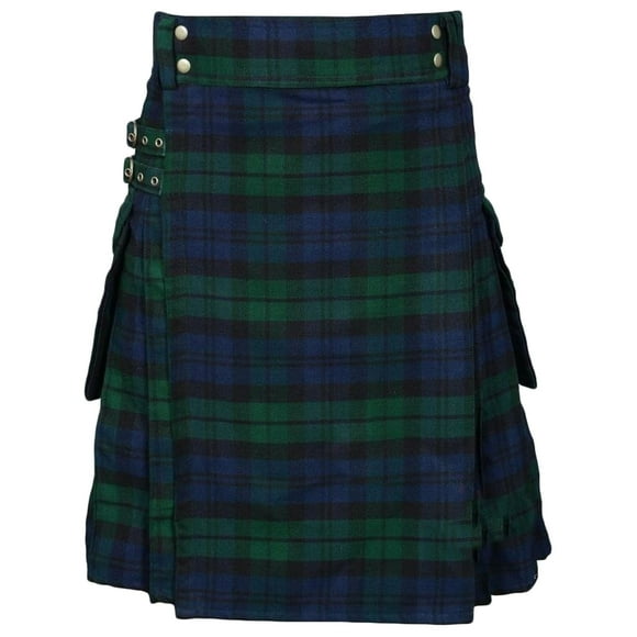 Fankiway Plus Size Skirts Clearance Men Casual Fashion Lattice Pattern Pocket Cool Festival Pleated Skirt Midi Skirts Women