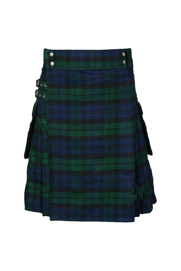 Women's Tartan Plaid Kilt Skirt - Polyester Vintage Festival Wear, for Celtic & Theme Events