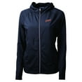 thumbnail image 2 of Women's Cutter & Buck Navy Detroit Tigers  Adapt Eco Knit Hybrid Recycled Full-Zip Hoodie, 2 of 3