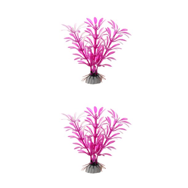 Greeniant 10 piezas de decoración de acuario realista apariencia realista ecológica para pecera decoración de pecera Artificial CX03 blanco CX03Blanco Púrpura 2piezas