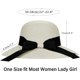 thumbnail image 1 of Sombrero de paja para playa para mujer, protección UV UPF50, ala plegable para viajes, sombrero de verano con cordón, 1 of 2