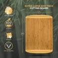thumbnail image 7 of Bambüsi Extra Large Bamboo Cutting Board, Kitchen Chopping Board, Wooden Cutting Board With Juice Grooves. By: Bambusi, 7 of 7