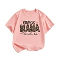 thumbnail image 4 of TOOYOU Girls Top Summer T-Shirt Children'S Casual Short Sleeved Tee Mother'S Day Letter Print Round Neck T Shirt Size 10-11 Years Pink, 4 of 4