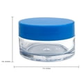 thumbnail image 2 of Beauticom 12 Pieces High Quality 20 Gram 20 ml (0.7 oz) Clear Round Acrylic Cosmetic Product Sample Travel Jars with Blue Lids, 2 of 2