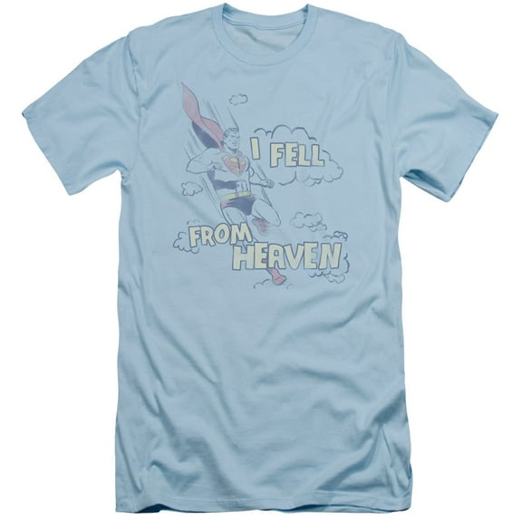 Superman I Fell Adult 30/1 T-Shirt Light Blue