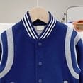 thumbnail image 5 of Karoyedx Jackets for Boys Kids Baseball Jackets Boys Girls Fit Varsity Jacket Casual Lightweight Button Cardigan Color Block School Coats Navy Size,8-9 Years, 5 of 5