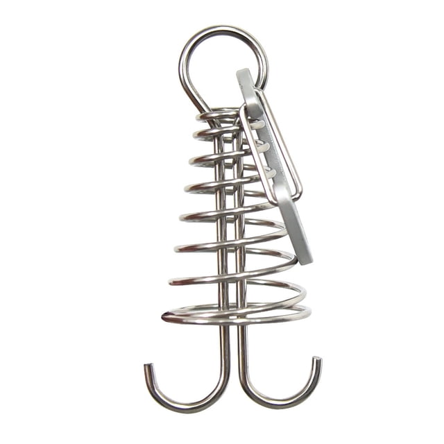 Clavijas de anclaje Greeniant 20 piezas con Clips de mosquetón estacas de tienda Plata tipo gancho