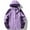Purple, variant on AOOCHASLIY Women Winter Coat Women's Outdoor Single-layer Sprinker Suit Casual Lapel Zipper Loose Soft Top Hooded Coat