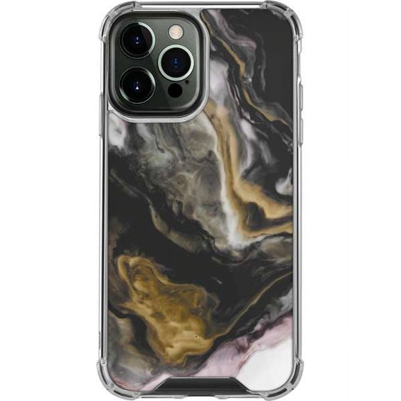 Skinit Marble Gold Blush Marble Ink iPhone 14 Pro Max Clear Case