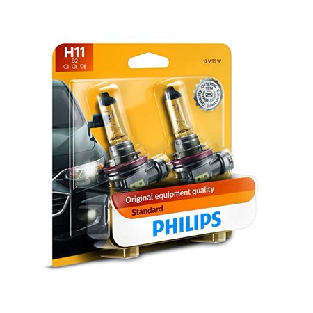 Philips H11 Standard Halogen Replacement Headlight Bulb Package Of 2 Bulbs H11B2