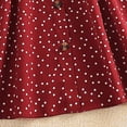 thumbnail image 7 of LLYWEY Casual Sundresses for Girls Ruffle Spaghetti Strap Button up A-line Dress with Belt Polka Dots Backless Formal Wedding Guest Cocktail Party Dresses, Style BY-43, Red, 5T, 7 of 7