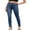 Dark Blue, variant on Women Stretchy Faux PU Leather Pants High Waist Skinny Leggings Elastic Ladies Plus Size Trousers