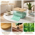 thumbnail image 2 of Trash Bag Holder with Bamboo Lid, Stackable Storage for Laundry Room Organization, Extra Large Garbage Bag Dispenser, Under Sink Pantry Organizer, 2 of 7
